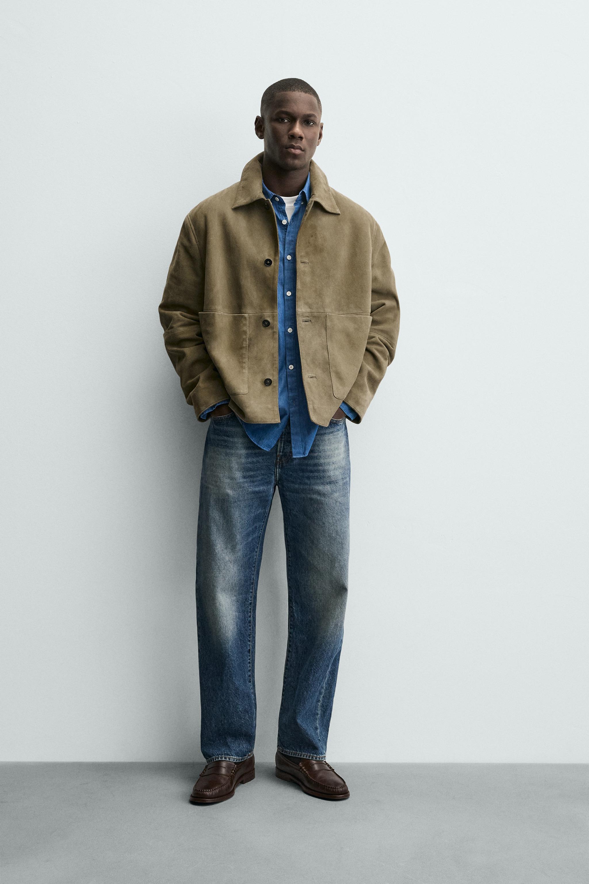 BLOUSON EN CUIR À POCHES